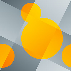 Image showing Seamless abstract background with woven backdrop and orange roun