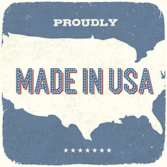 Image showing Proudly Made in USA. Vintage Background, Vector, EPS10.