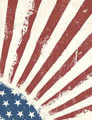 Image showing Grunge American Flag background. Vector.