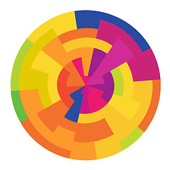 Image showing Abstract colorful circle, vector