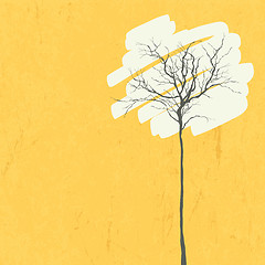 Image showing Stylized tree. Retro background. Vector