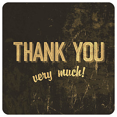 Image showing Thank you words on grunge background. Vector