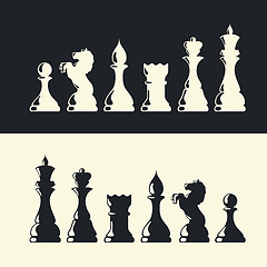 Image showing Chess pieces collection. Vector