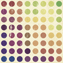 Image showing Retro colorful circles background, vector