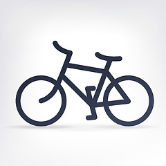 Image showing Minimalistic bicycle icon. Vector, EPS10