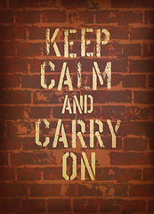 Image showing The words keep calm and carry on. Vector, EPS10 