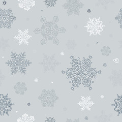 Image showing Seamless Abstract Snowflake Background. Vector, EPS8