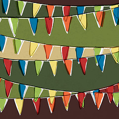 Image showing Party pennant bunting. Happy holiday background, vector, EPS10