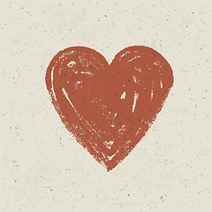 Image showing Heart on paper texture. Vector, EPS10