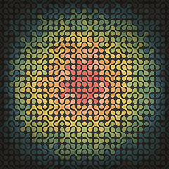 Image showing Abstract Mosaic background from joined parts with circle composi