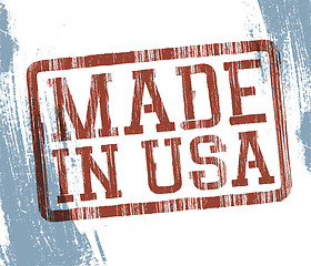 Image showing Made in USA stamp. Vector, EPS10