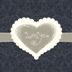 Image showing Wedding card template, vector eps10