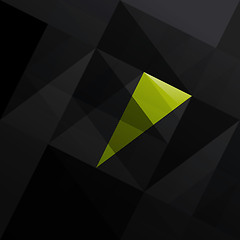 Image showing Abstract triangle black background. Vector illustration, EPS10