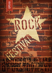 Image showing Rock festival poster. Vector, EPS10 