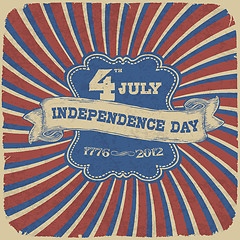 Image showing Independence Day Retro Style Abstract Background. Vector illustr