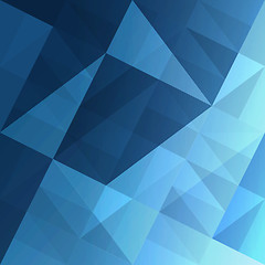 Image showing Abstract triangles blue background. Vector, EPS10