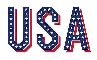 Image showing Vector word of USA, EPS10.