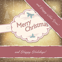 Image showing Happy Holidays Vintage Background. Vector, EPS10