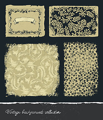 Image showing Vintage backgrounds collection