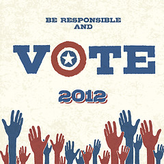 Image showing Vote! Retro poster, vector illustration, EPS10