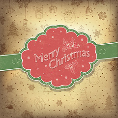 Image showing Merry Christmas vintage background. Vector illustration, EPS10.