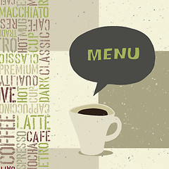 Image showing Coffeehouse menu template, vector, EPS8