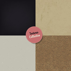 Image showing Collection of four different textures, vector, EPS10