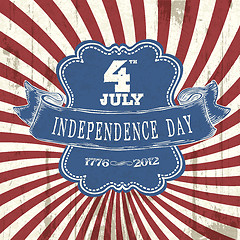 Image showing Vintage styled Independence poster. Vector, EPS10