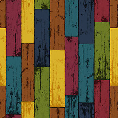 Image showing Colorful wooden background. Vector, EPS10