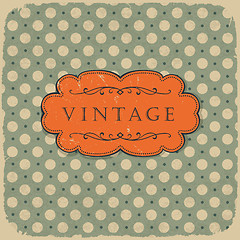 Image showing Polka dot design, vintage styled background.