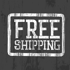 Image showing Free shipping stamp, vector