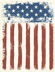 Image showing Grunge American flag background. Vector illustration, EPS 10.