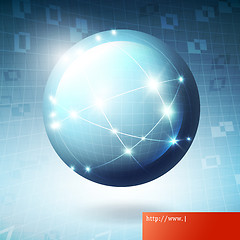 Image showing Globe information network concept illustration, vector, EPS10.