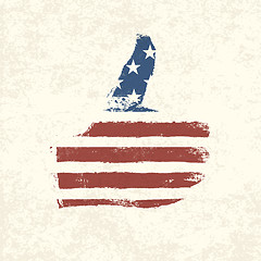 Image showing Like shaped american flag. Vector, EPS10