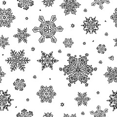 Image showing Seamless Abstract Snowflake Background. Vector, EPS8