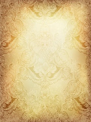 Image showing Abstract vintage background with classical seamless pattern