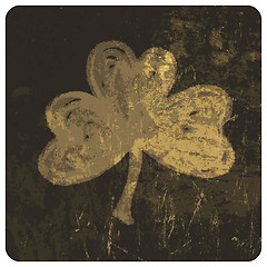 Image showing Grunge clover leaf. Vector