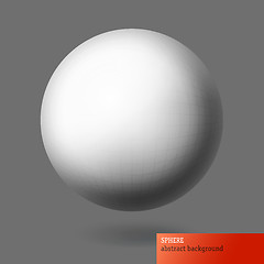 Image showing Sphere with wireframe grid surface. Abstract background, EPS10