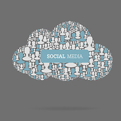 Image showing Social Media Concept. Cloud technology, vector, EPS10