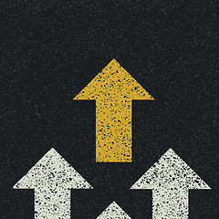 Image showing Arrows on asphalt road. Teamwork concept. Vector