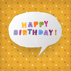Image showing Happy birthday gift card template. Vector illustration, EPS10