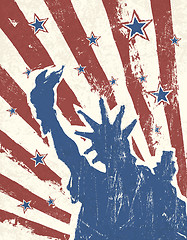 Image showing Grunge American Independence Day themed background. Vector.