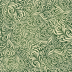 Image showing Green abstract fantasy pattern. Contain mesh background, vector,