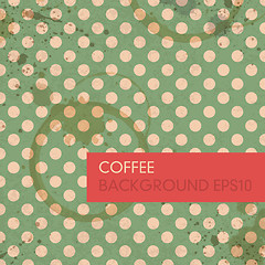 Image showing Abstract Coffee Rings Background. Vector, EPS10