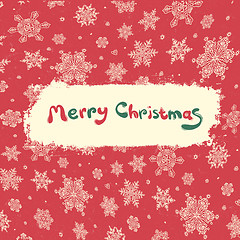 Image showing Christmas retro greeting card design. Vector illustration, EPS8