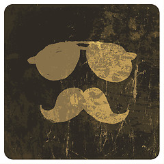 Image showing Grunge illustration of vintage face. Vector