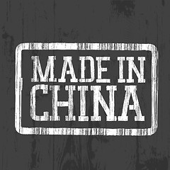 Image showing Made in China stamp, vector