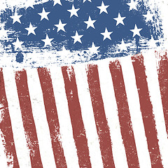 Image showing American flag grunge background. Vector, EPS10