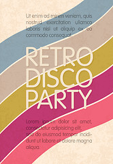 Image showing Retro disco party. Abstract flyer design template, vector, EPS10