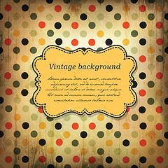 Image showing Vintage card design with dot pattern. Vector, EPS10